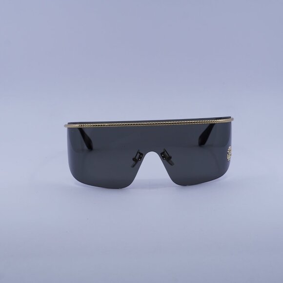 Roberto Cavalli SRC012M 0300 Sunglasses Shiny Rose Gold Shield Frame, Grey Lense main image 6